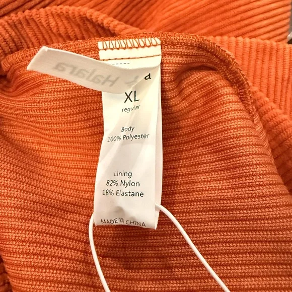 HALARA High Waisted A Line Mini Corduroy Casual Skirt in Baked Clay Size XL - Picture 9 of 10